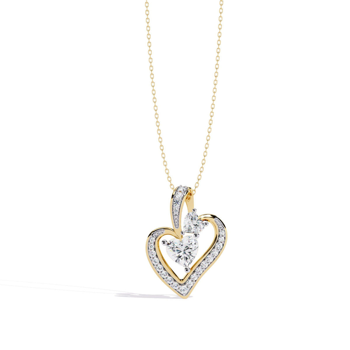 The Seraphina Pear Floating Halo 14 Pendant