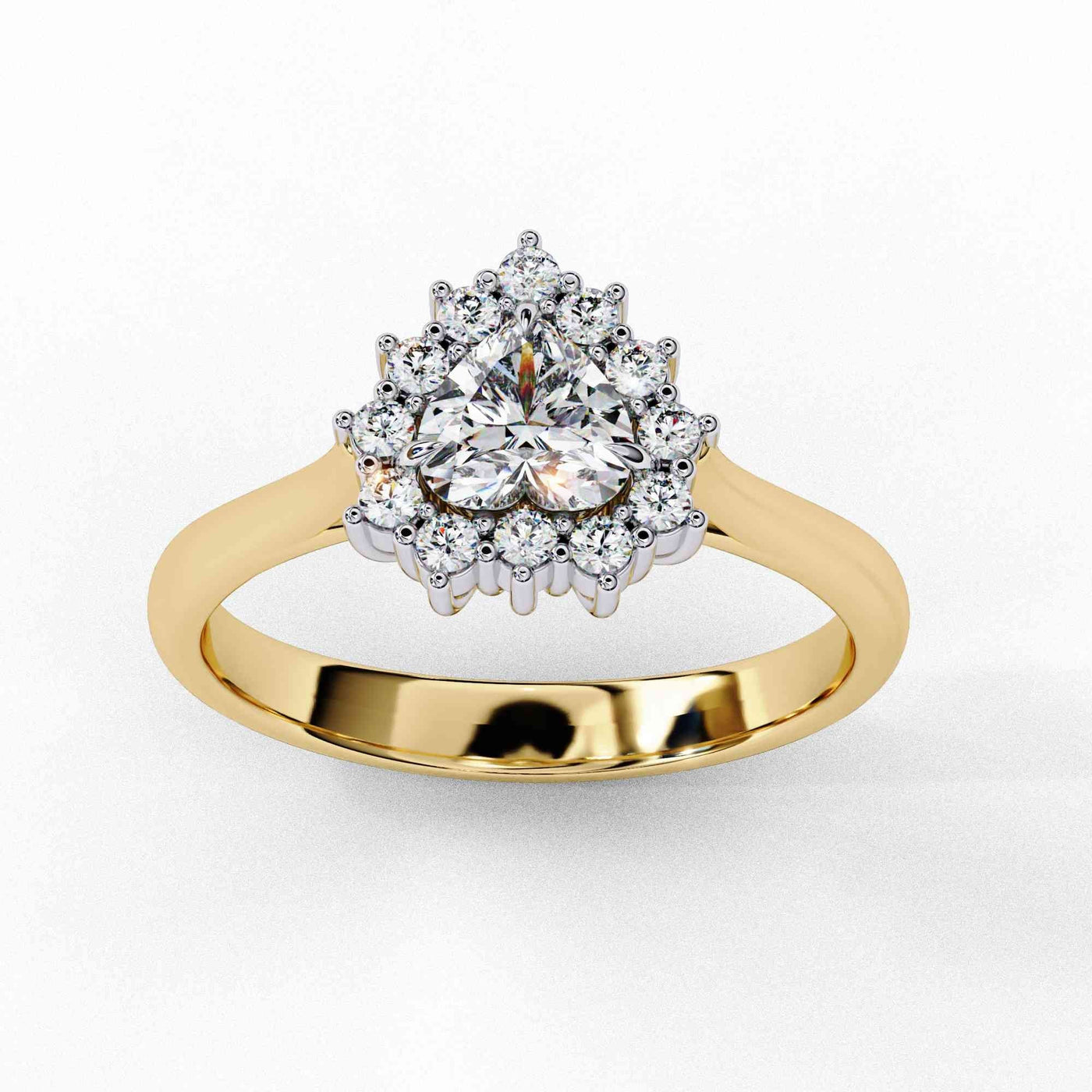 The Magnolia Floral Halo Edition 4 Solitaire