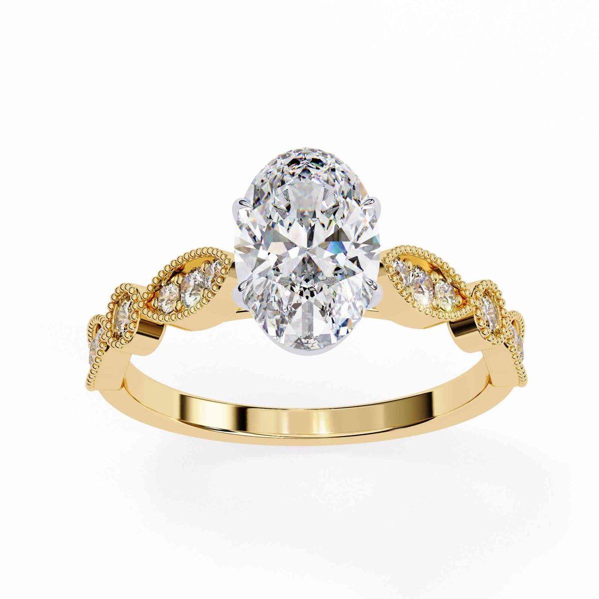 The Clarissa Oval Tulip Basket Edition 5 Ring