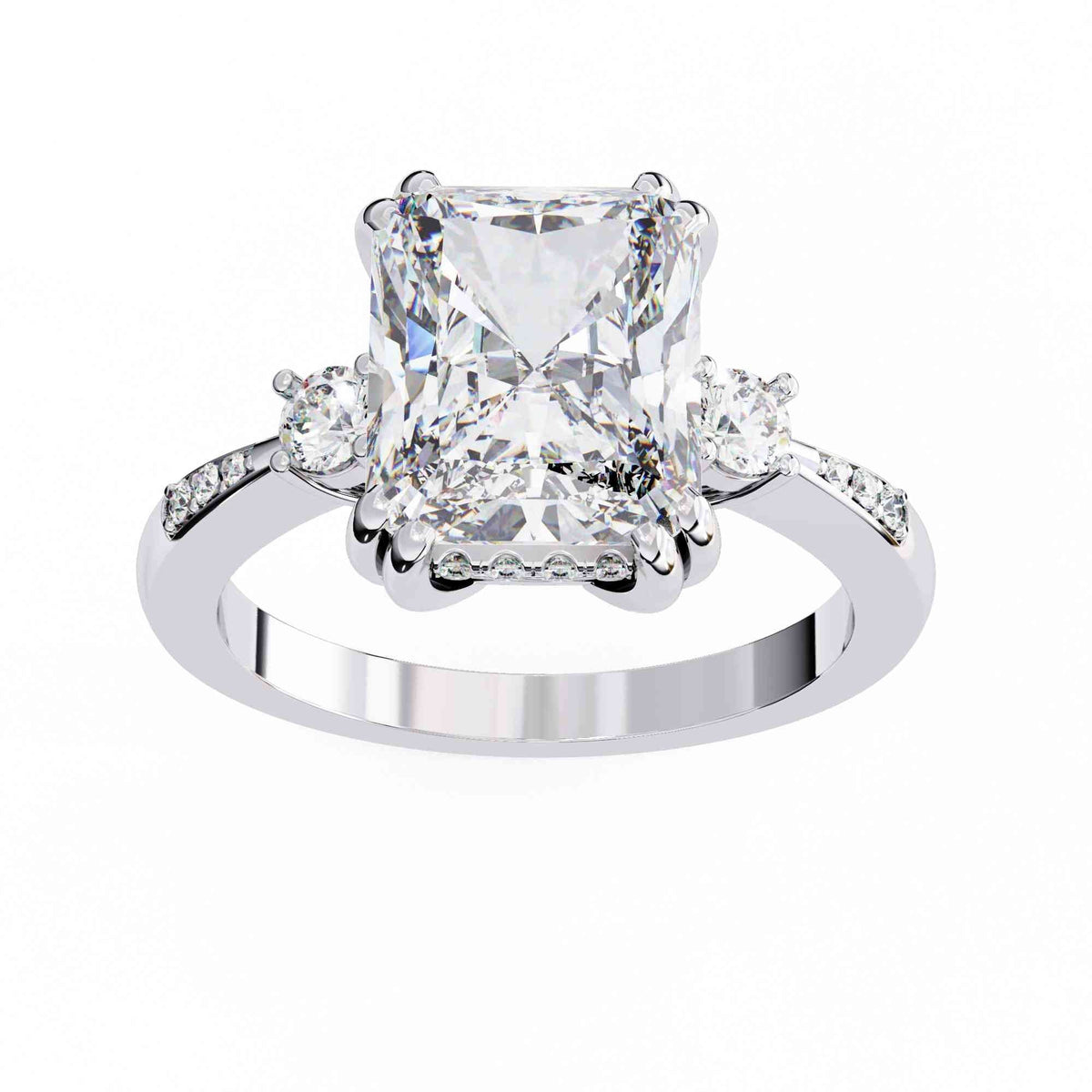 The Magnolia Floral Halo Edition 6 Solitaire