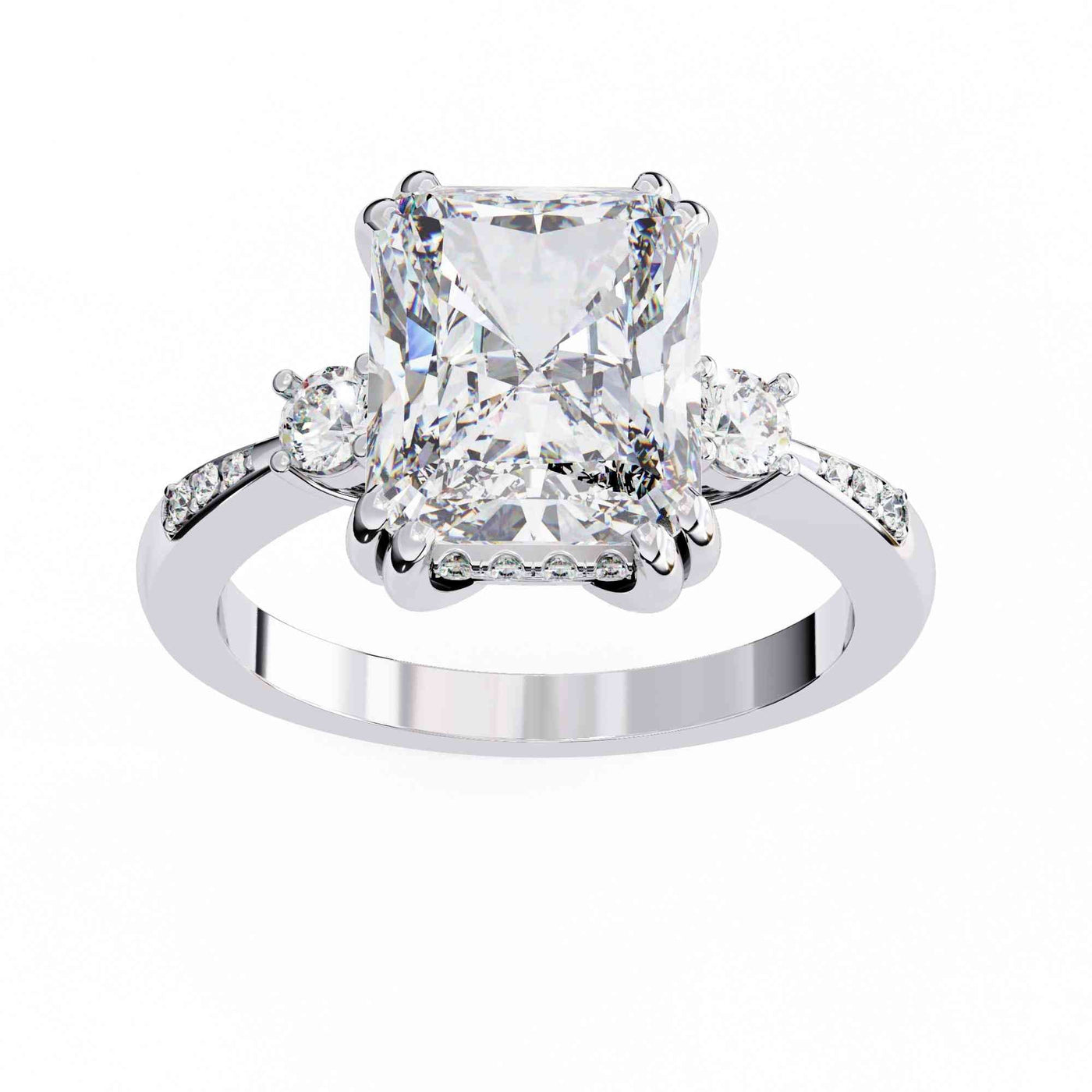 The Magnolia Floral Halo Edition 6 Solitaire
