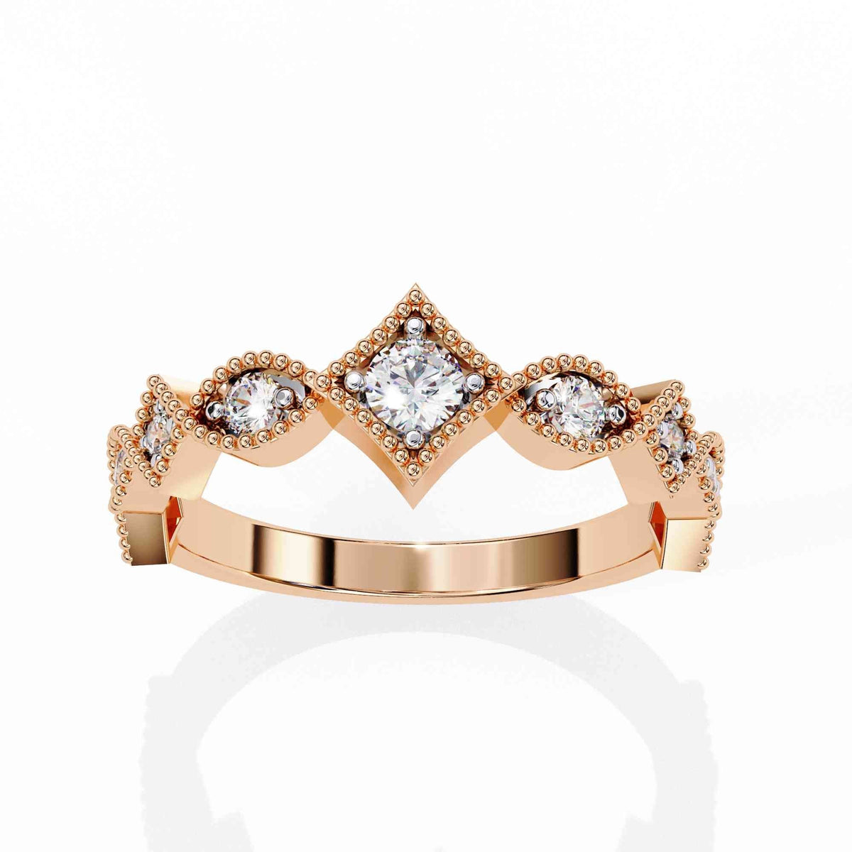 The Daphne Delicate Floral Crown Edition 7 Ring