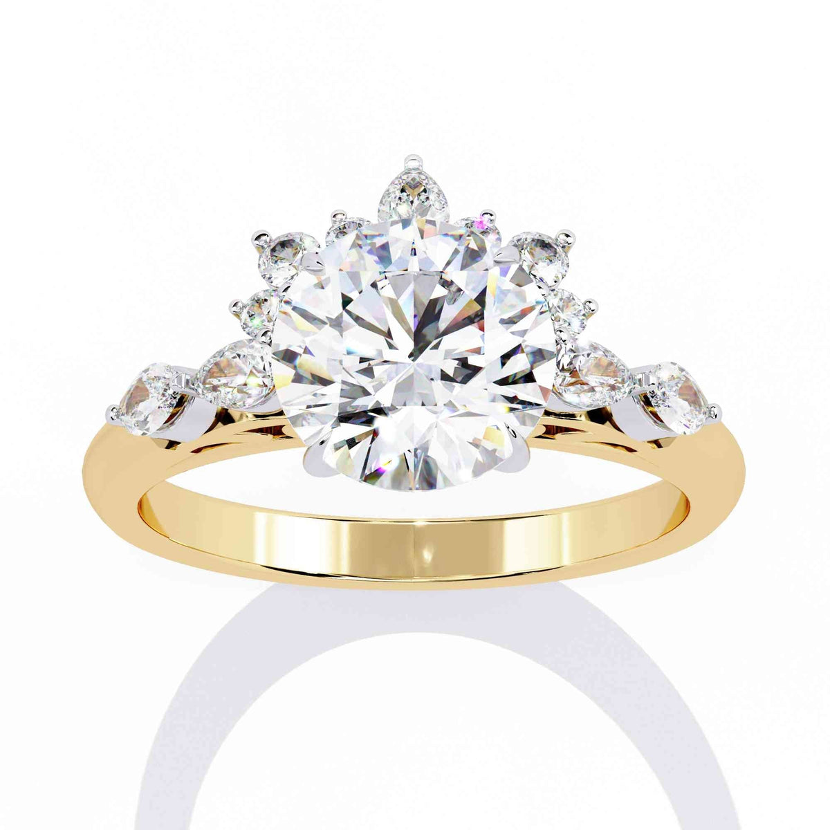 The Therese Bezel Crown Stacking Edition 7 Ring