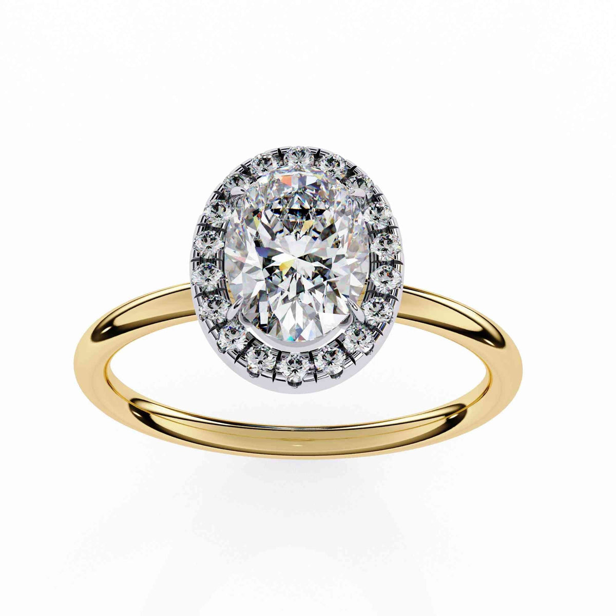 The Marchesa Oval Pavé Cathedral Edition 8 Ring
