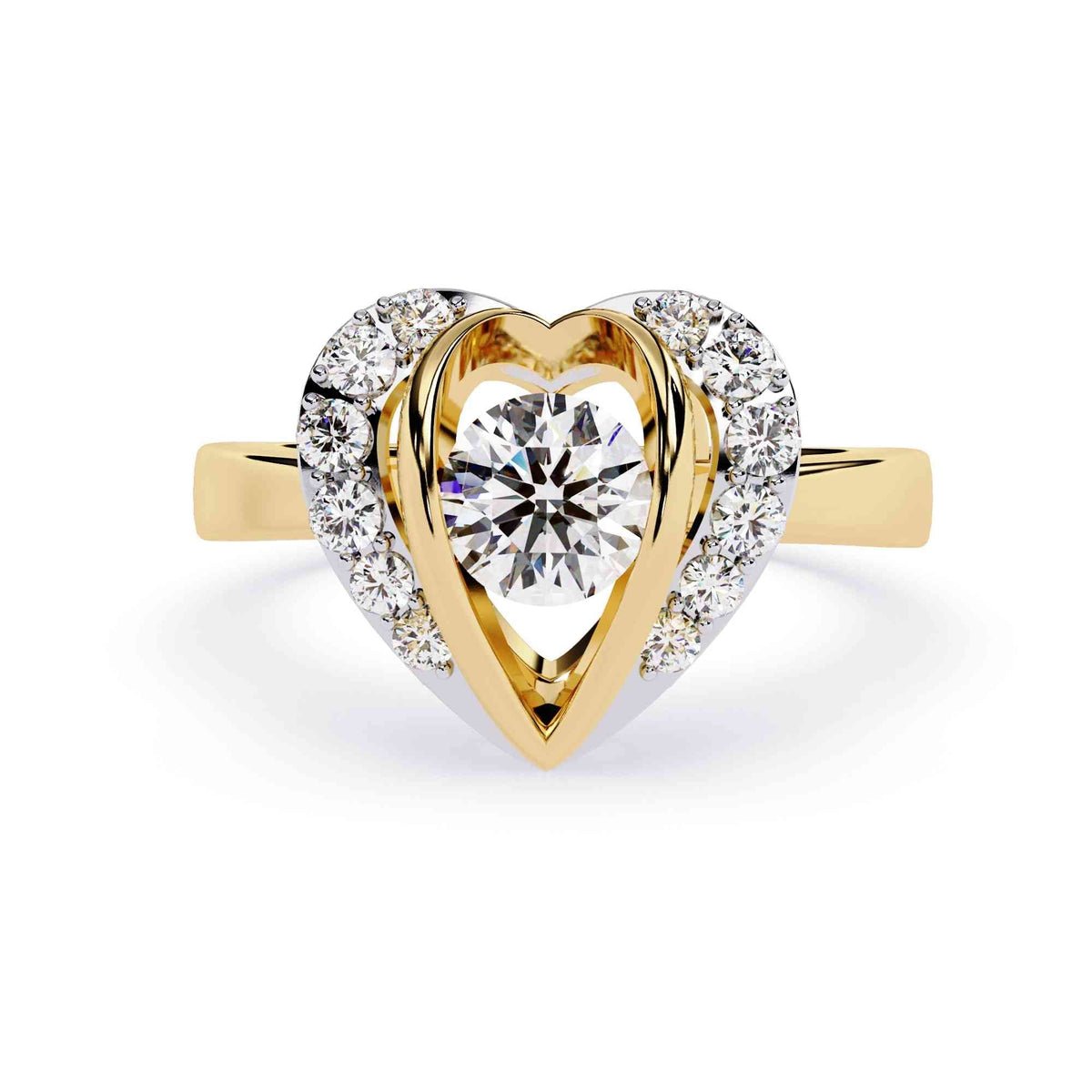 The Gemma Floating Solitaire Edition 8 Ring