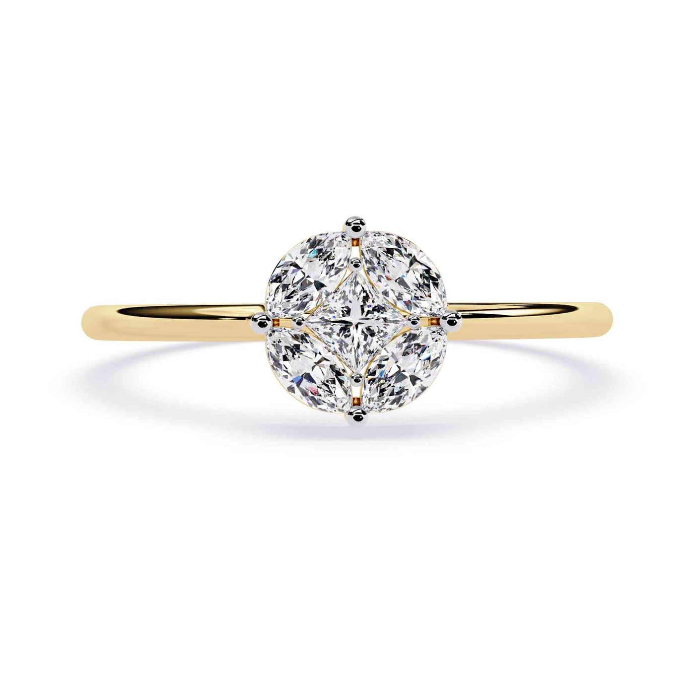 The Daphne Delicate Floral Crown Edition 9 Ring