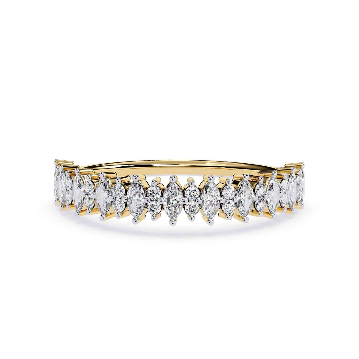 The Bianca Scalloped Eternity Edition 11 Ring