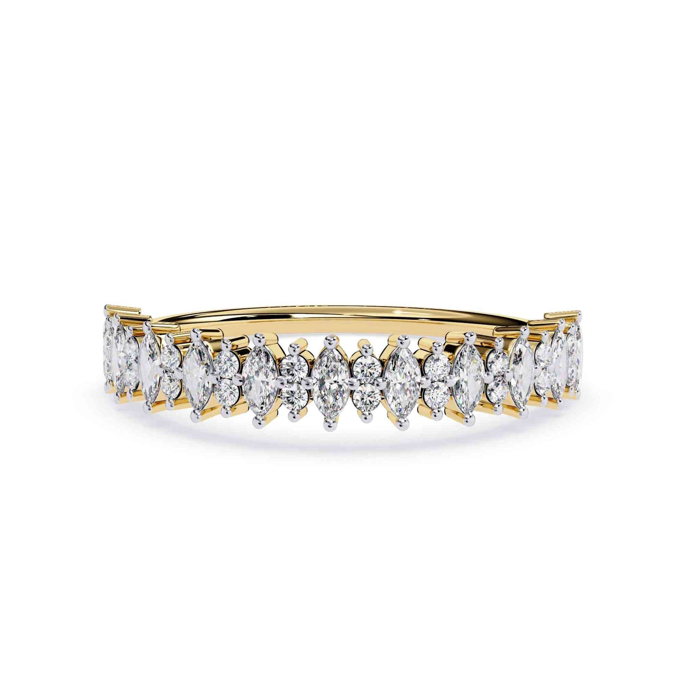 The Bianca Scalloped Eternity Edition 11 Ring