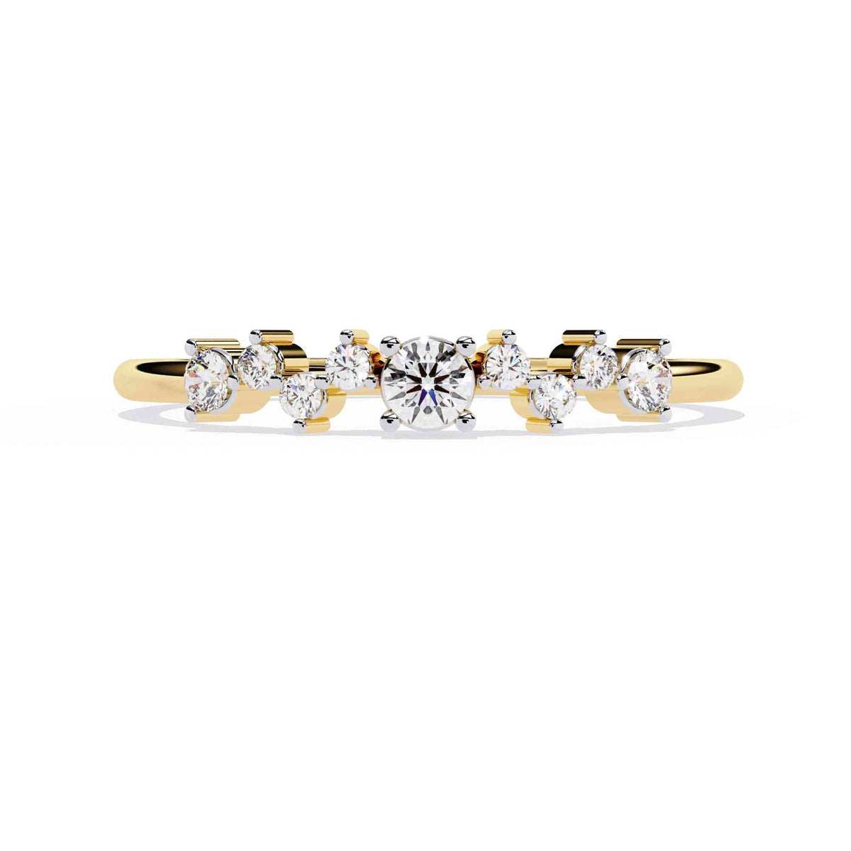 The Valentina Double Hidden Halo Edition 12 Ring