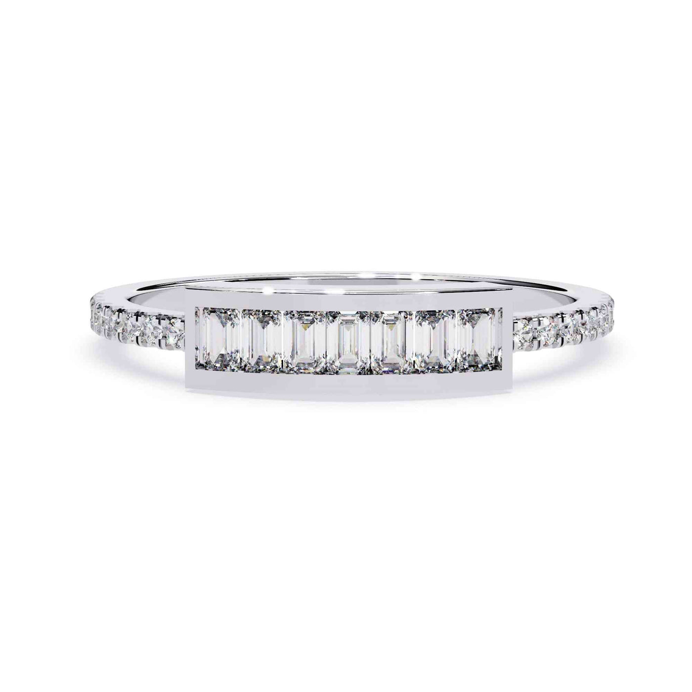 The Gemma Floating Solitaire Edition 12 Ring