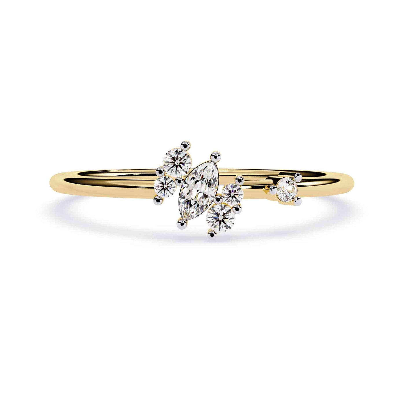 The Coralie Scalloped Diamond Edition 12 Ring