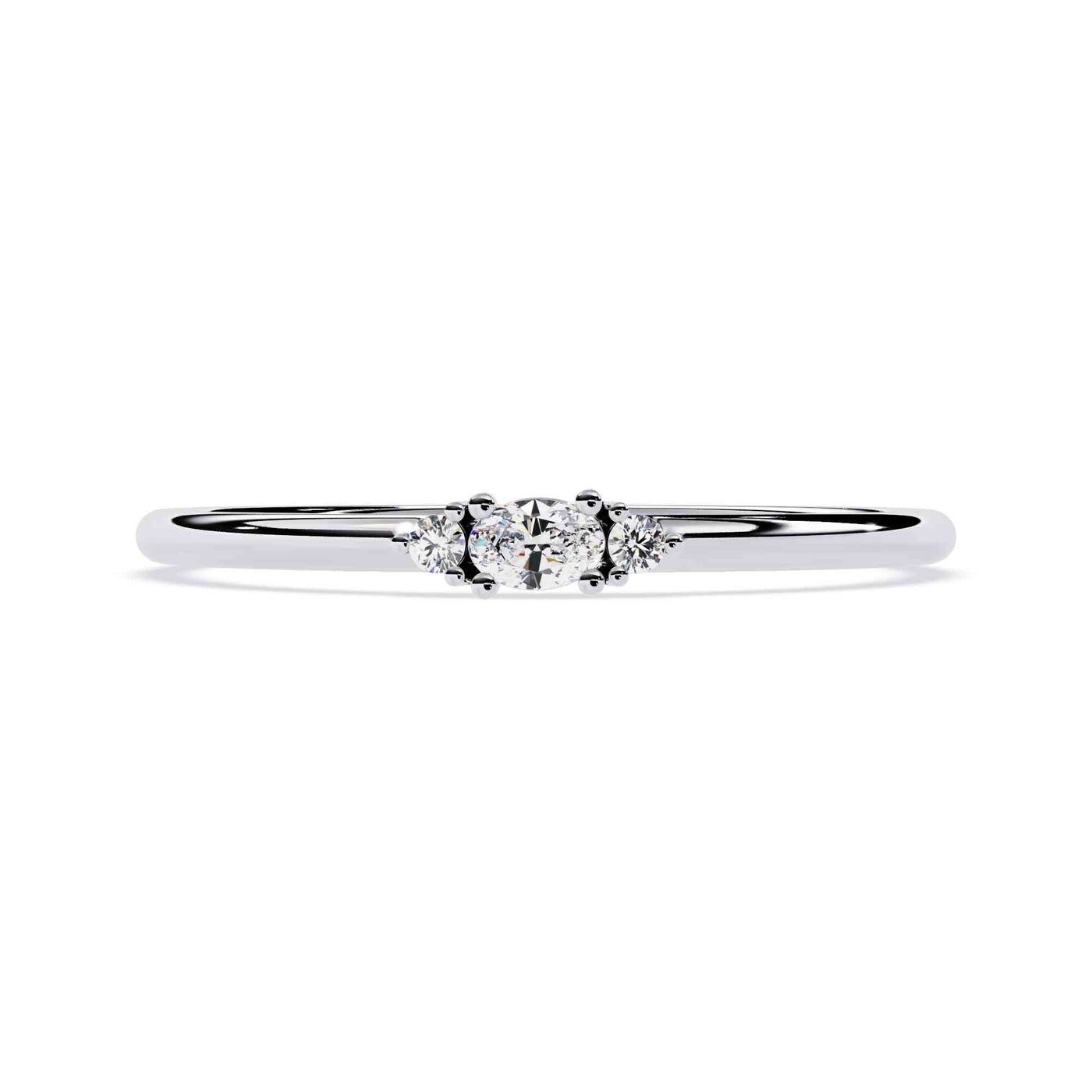 The Tatiana East-West Solitaire Edition 13 Ring