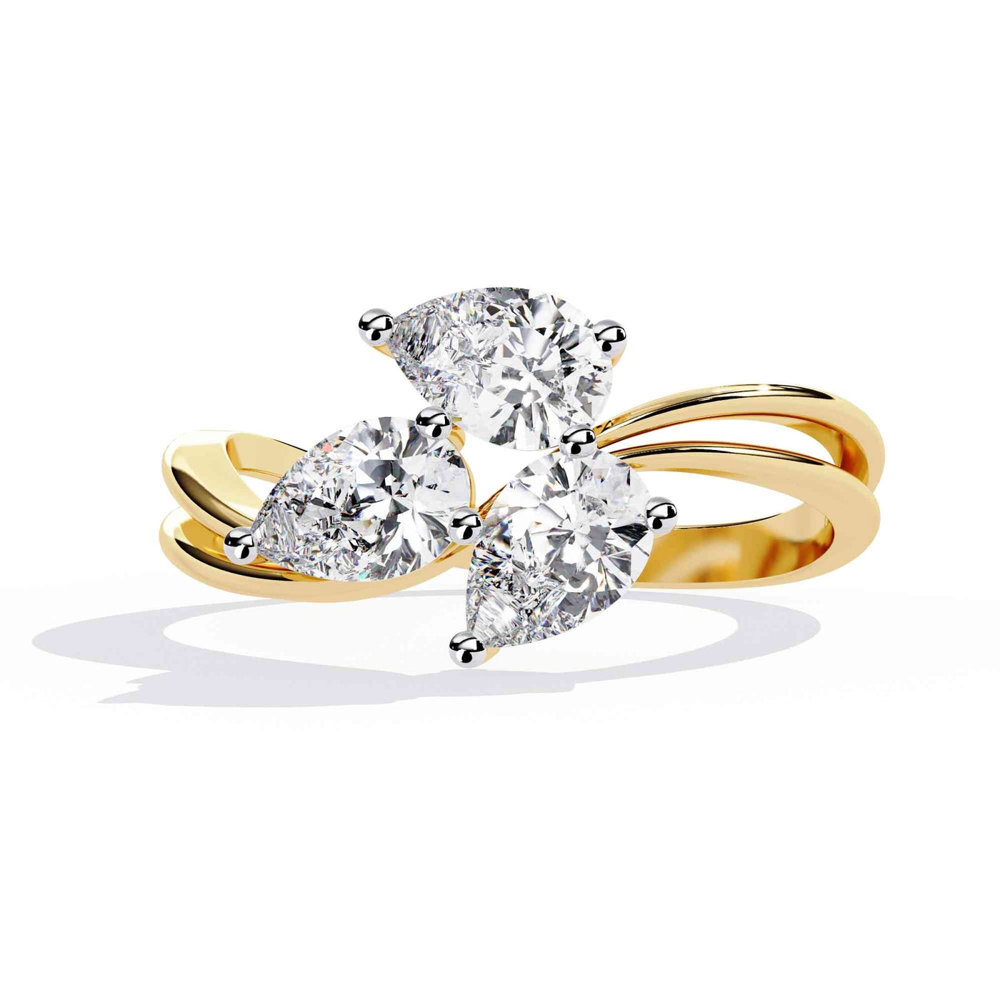 The Gemma Floating Solitaire Edition 13 Ring
