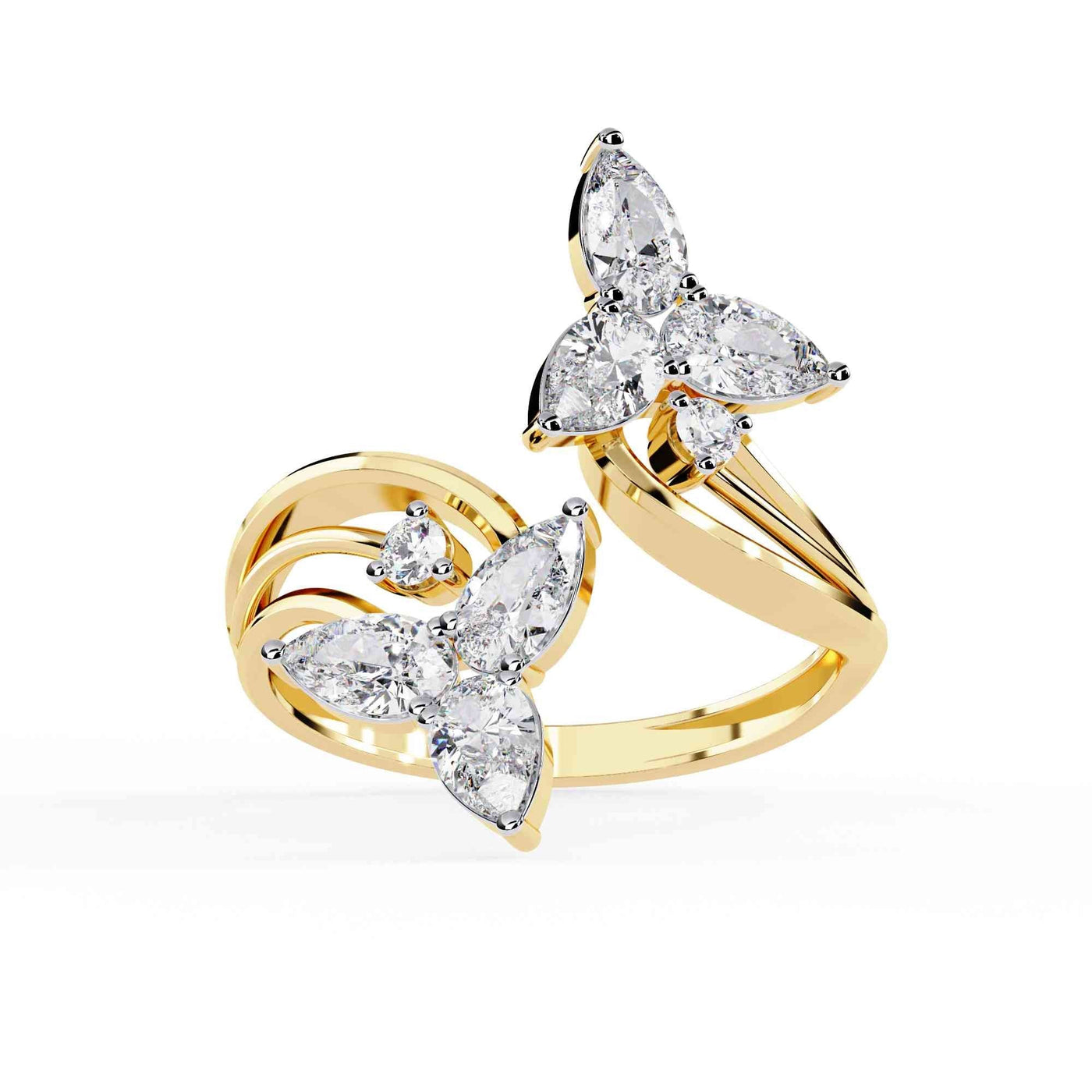 The Elara Floral Cluster Edition 14 Ring