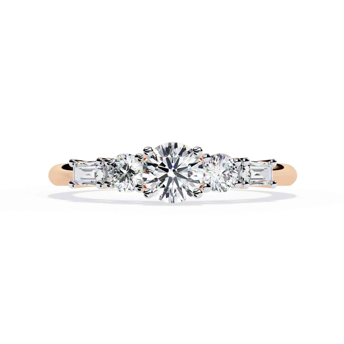 The Rosalind Emerald-Cut Cathedral Edition 14 Ring