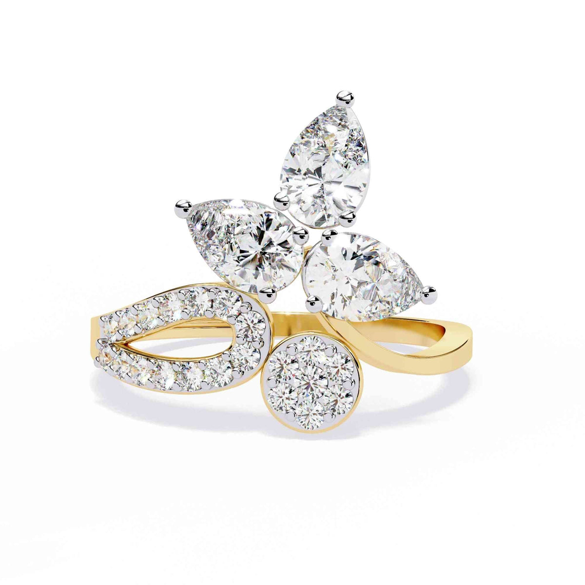 The Lysandra Twisted Vine Pavé Edition 14 Ring