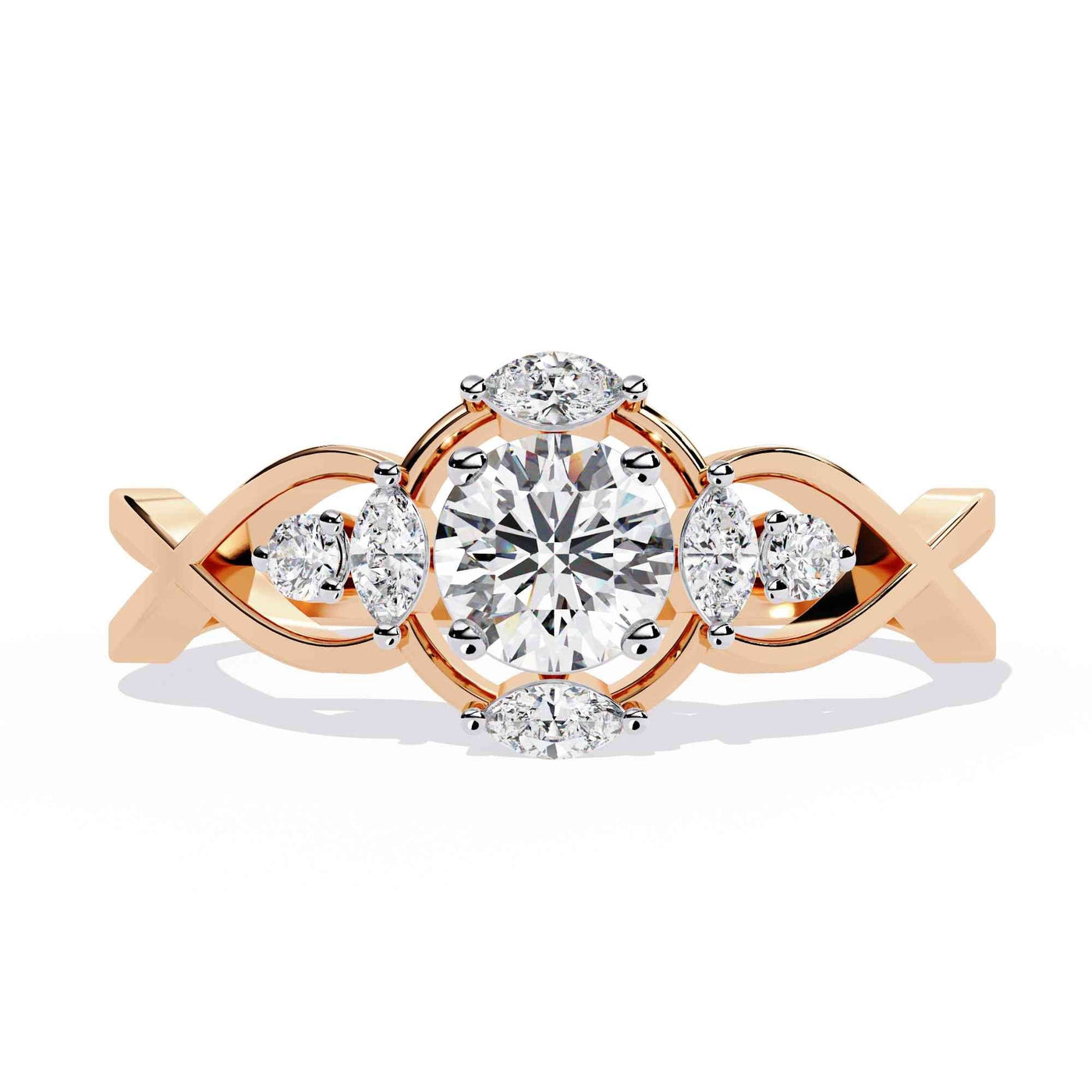 The Valentina Double Hidden Halo Edition 14 Ring