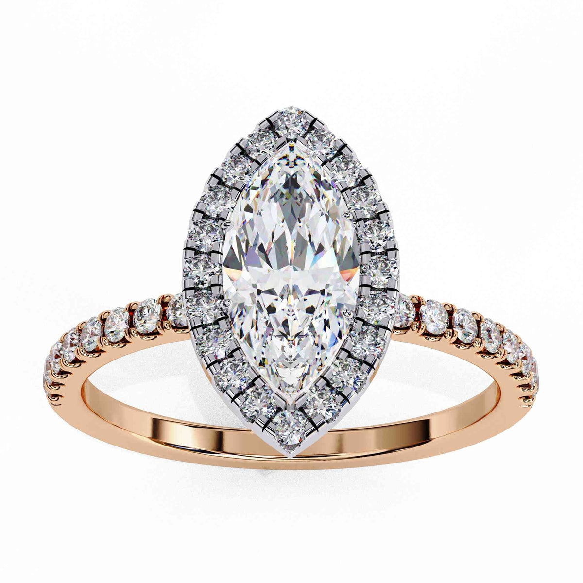 The Solange Delicate Oval Halo Edition 14 Ring