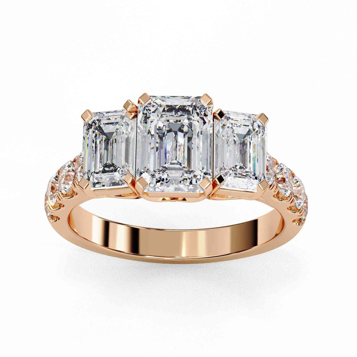 The Amira East-West Emerald Edition 14 Ring