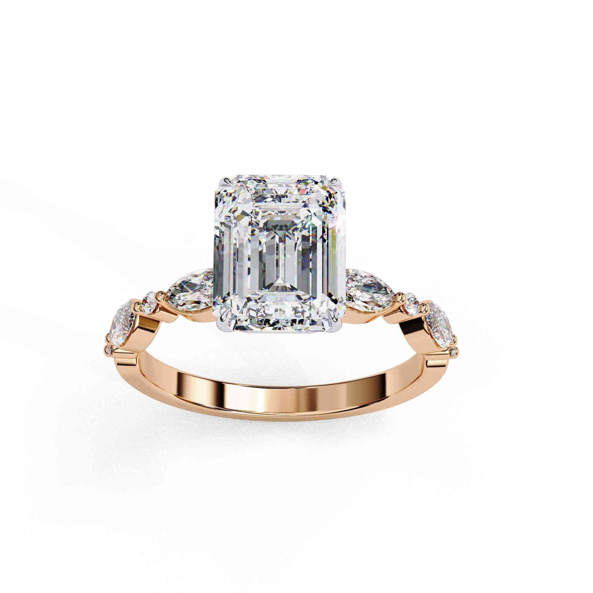 The Rosalind Emerald-Cut Cathedral Edition 15 Ring